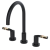 Rubinet Widespread Kitchen Set Matt Black
