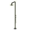 Rubinet Pressure Balance Outdoor Shower with Hand Held Shower & 10" Shower Head - 304 Stainless Steel Green Envy