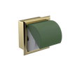 Rubinet RECESSED TOILET PAPER HOLDER Bright Brass