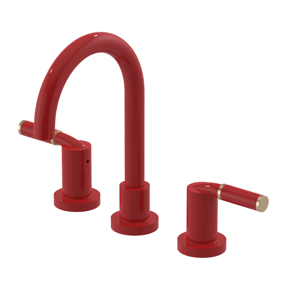 Rubinet Widespread Lav set (less drain) Red