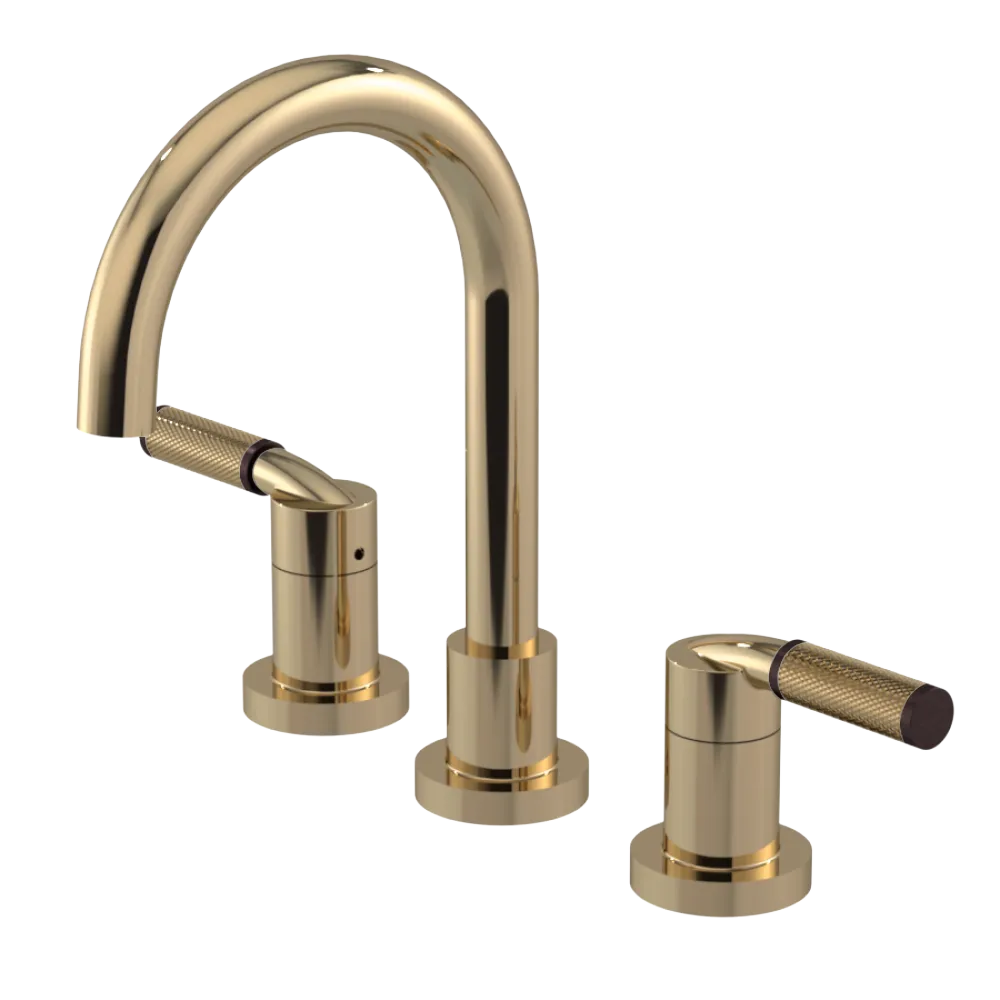 Rubinet Widespread Lav. Set. (less drain) Gold