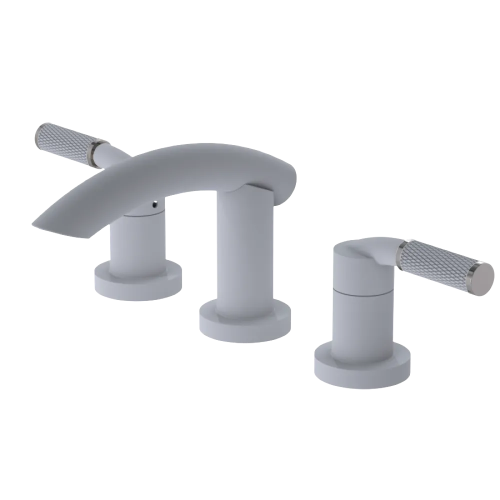 Rubinet Widespread Lav. Set. (less drain) Matt White