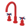 Rubinet Widespread Kitchen Set with LaSalle Spout Red