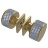 Rubinet Shower Door Knob (set) Satin Brass