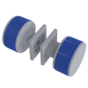 Rubinet Shower Door Knob (set) Matt White
