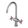 Rubinet Two Handle Single Hole Kitchen Set with LaSalle Spout Satin Nickel