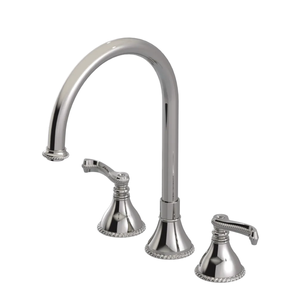Rubinet Widespread Kitchen Set Polished Nickel