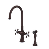 Rubinet Two Handle Single Hole Kitchen Set with Hand Spray Oil Rubbed Bronze