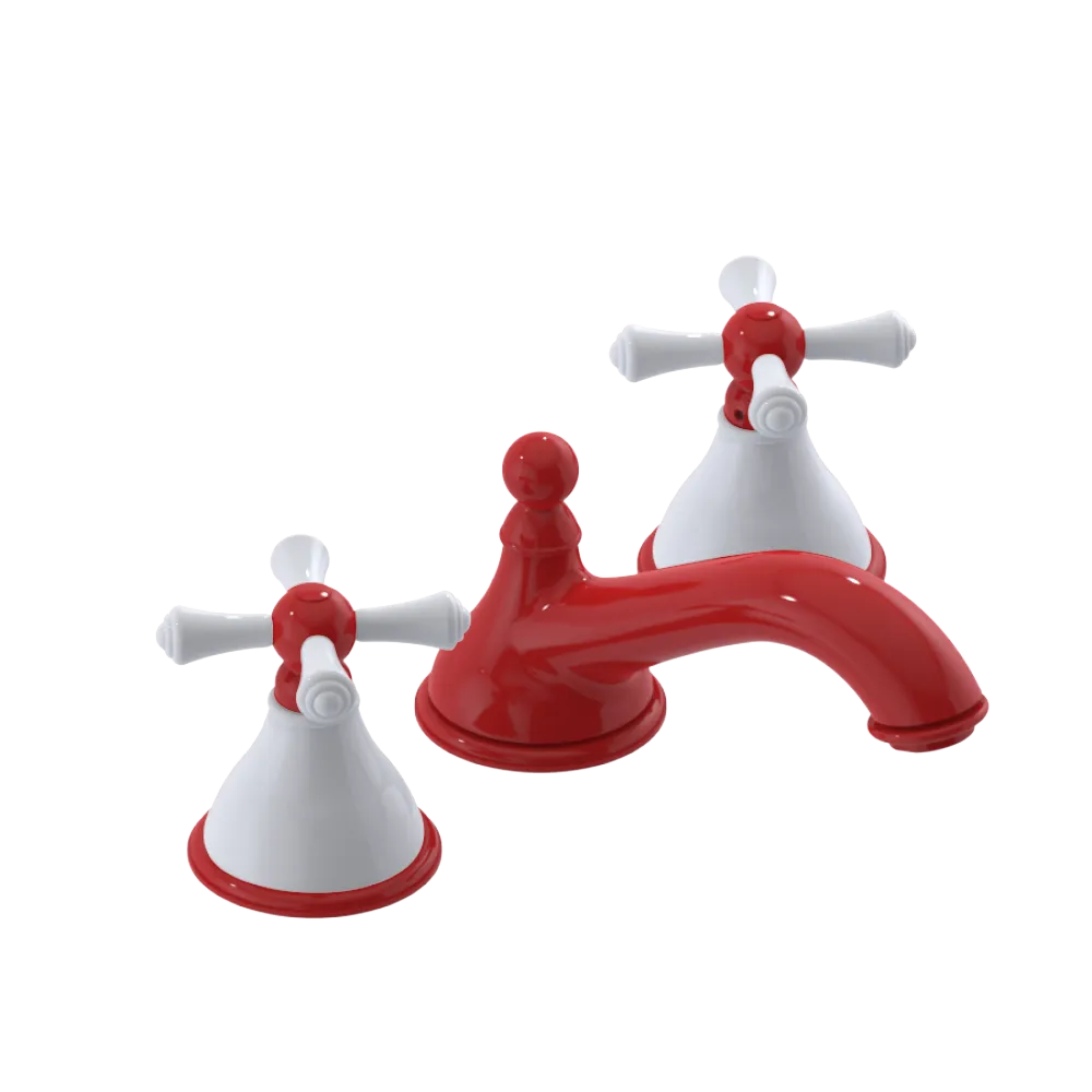 Rubinet Widespread Lav. Set. (less drain) Red