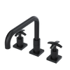 Rubinet Widespread Kitchen Set with Genesis Spout Matt Black