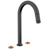 Brizo Widespread Pull Down Faucet With Arc Spout Less Handles