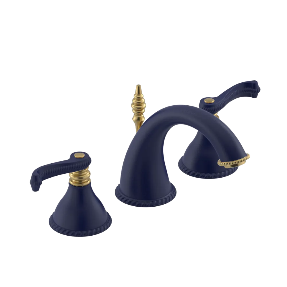 Rubinet Widespread Lav. Set. (less drain) Midnight Blue