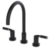 Rubinet Widespread Kitchen Set Matt Black
