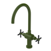Rubinet Two Handle Single Hole Kitchen Set with LaSalle Spout Green Envy