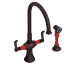 Rubinet Two Handle Single Hole Kitchen Set with Hand Spray Tuscan Brass