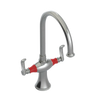 Rubinet Two Handle Single Hole Kitchen Set Satin Nickel