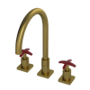 Rubinet Widespread Kitchen Set Antique Brass Matt