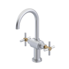 Rubinet Single Hole Dual Handle Lav. Set with LaSalle Spout (less drain) Satin Chrome