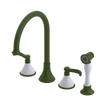 Rubinet Widespread Kitchen Set with Hand Spray Green Envy
