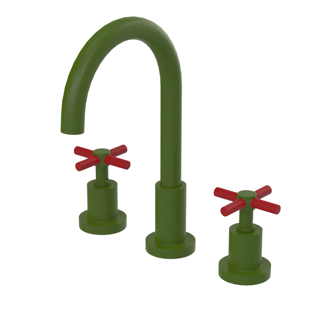 Rubinet Widespread Kitchen Set with LaSalle Spout Green Envy
