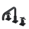 Rubinet Widespread Kitchen Set with Genesis Spout Matt Black