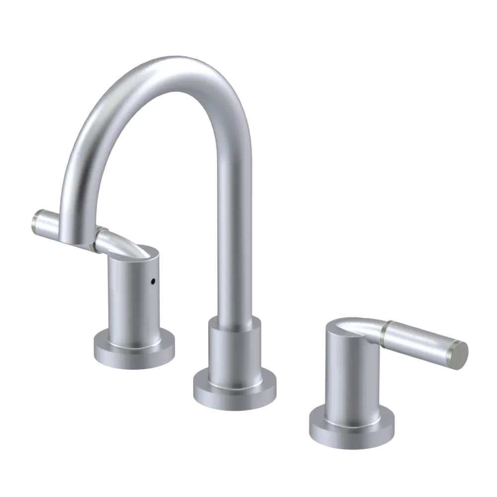 Rubinet Widespread Lav set (less drain) Satin Chrome