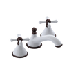 Rubinet Widespread Lav. Set. (less drain) White