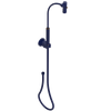 Rubinet Hand Held Shower Bidet with Extended Reach & Dual Function Spray Including Wall Bracket with Supply & Hose (Round) Midnight Blue