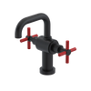 Rubinet Single Hole Dual Handle Lav. Set. (less drain) Matt Black