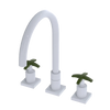 Rubinet Widespread Kitchen Set White