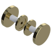 Rubinet Shower Door Knob (set) Natural Brass