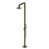 Rubinet Pressure Balance Outdoor Shower with Hand Held Shower & 10" Shower Head - 304 Stainless Steel Green Envy