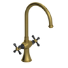 Rubinet Two Handle Single Hole Kitchen Set Antique Brass Matt