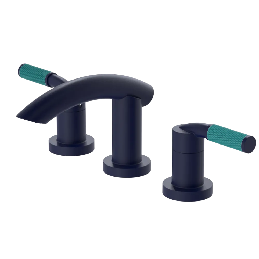 Rubinet Widespread Lav. Set. (less drain) Midnight Blue