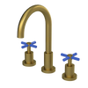 Rubinet Widespread Kitchen Set with LaSalle Spout Antique Brass Matt