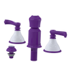 Rubinet Bidet Fitting with Spray, Diverter, and Vacum Breaker (Less Drain) Purple Haze
