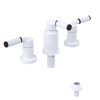 Rubinet Bidet Fitting with Spray, Diverter, and Vacum Breaker (Less Drain) White