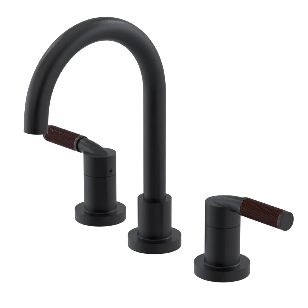 Rubinet Widespread Lav. Set. (less drain) Matt Black