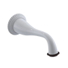 Rubinet Tub Filler Spout Wall Mount White