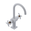 Rubinet Single Hole Dual Handle Lav. Set. (less drain) Matt White