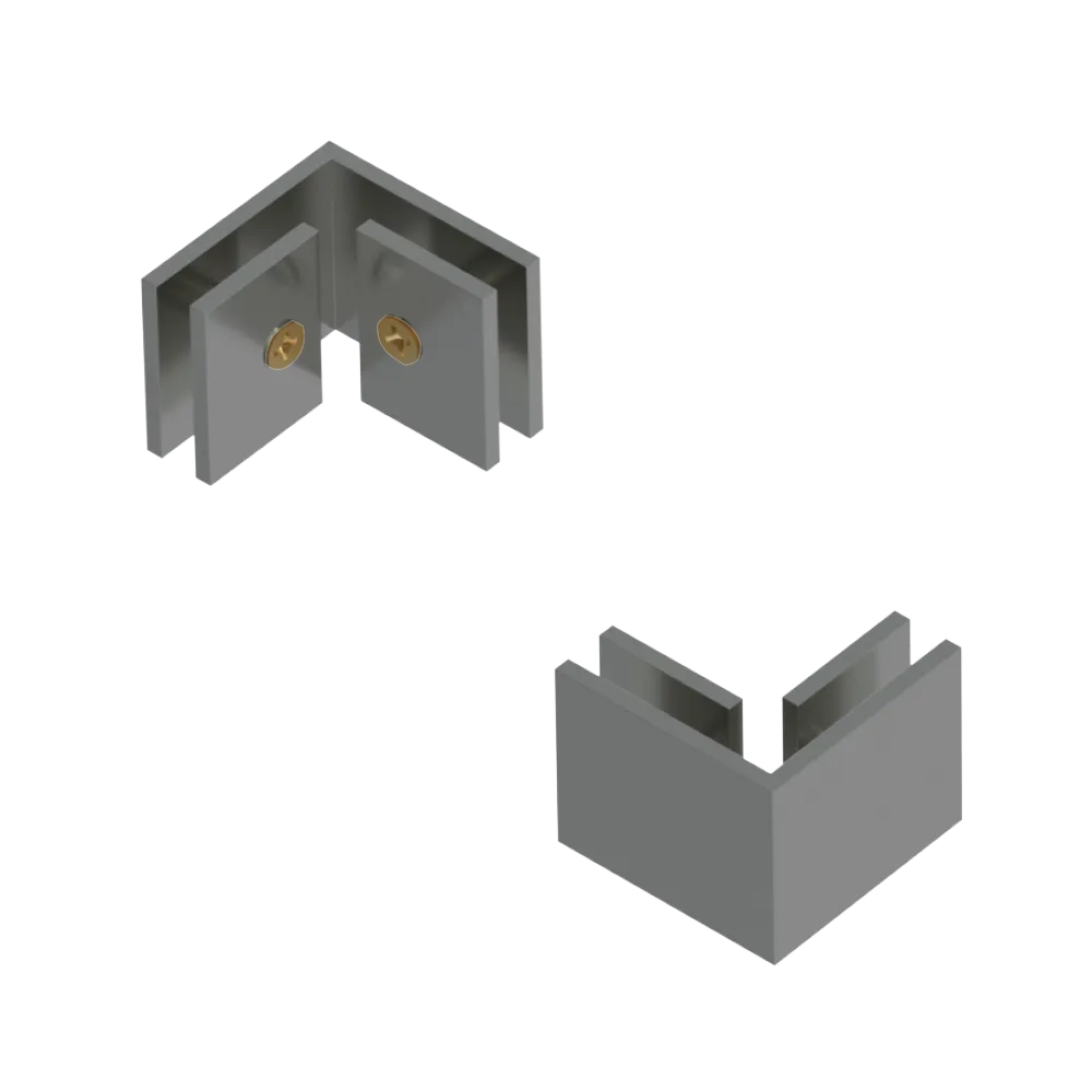 Rubinet 90 Glass to Glass Satin Nickel