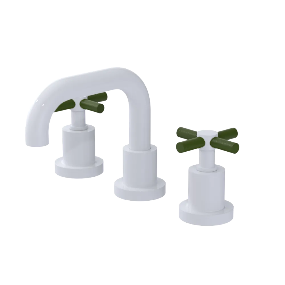 Rubinet Widespread Lav. Set. (less drain) White