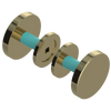 Rubinet Shower Door Knob (set) Natural Brass