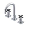 Rubinet Widespread Lav. Set. (less drain) Satin Chrome