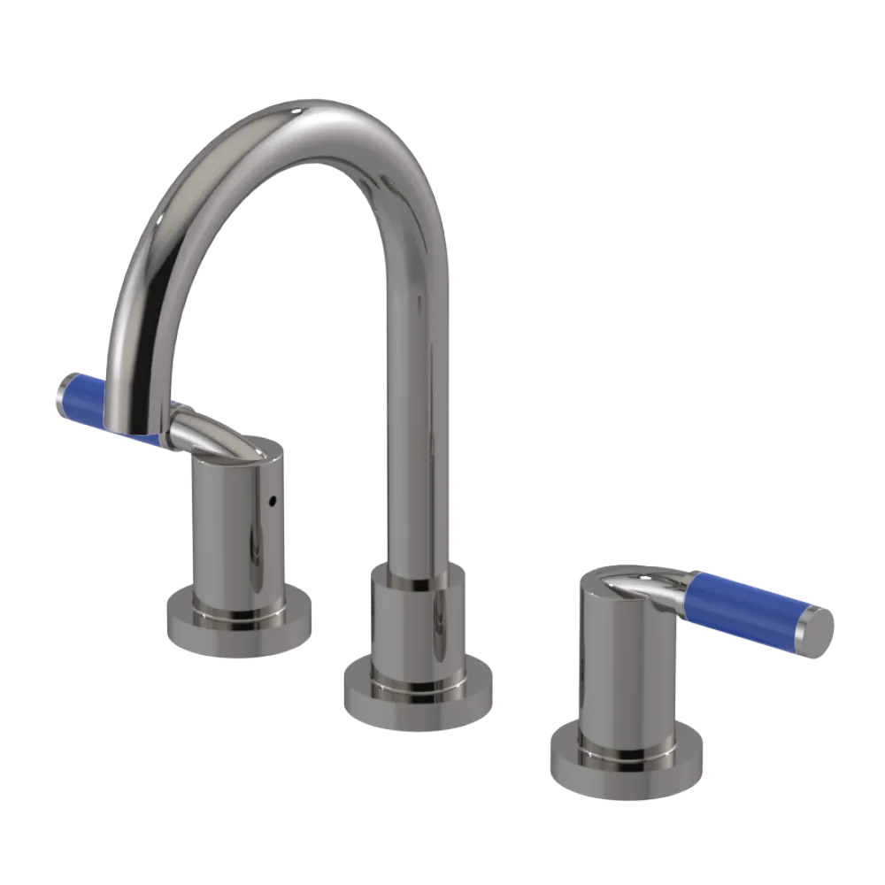 Rubinet Widespread Lav set (less drain) Polished Nickel