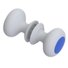 Rubinet Shower Door Knob (set) Matt White
