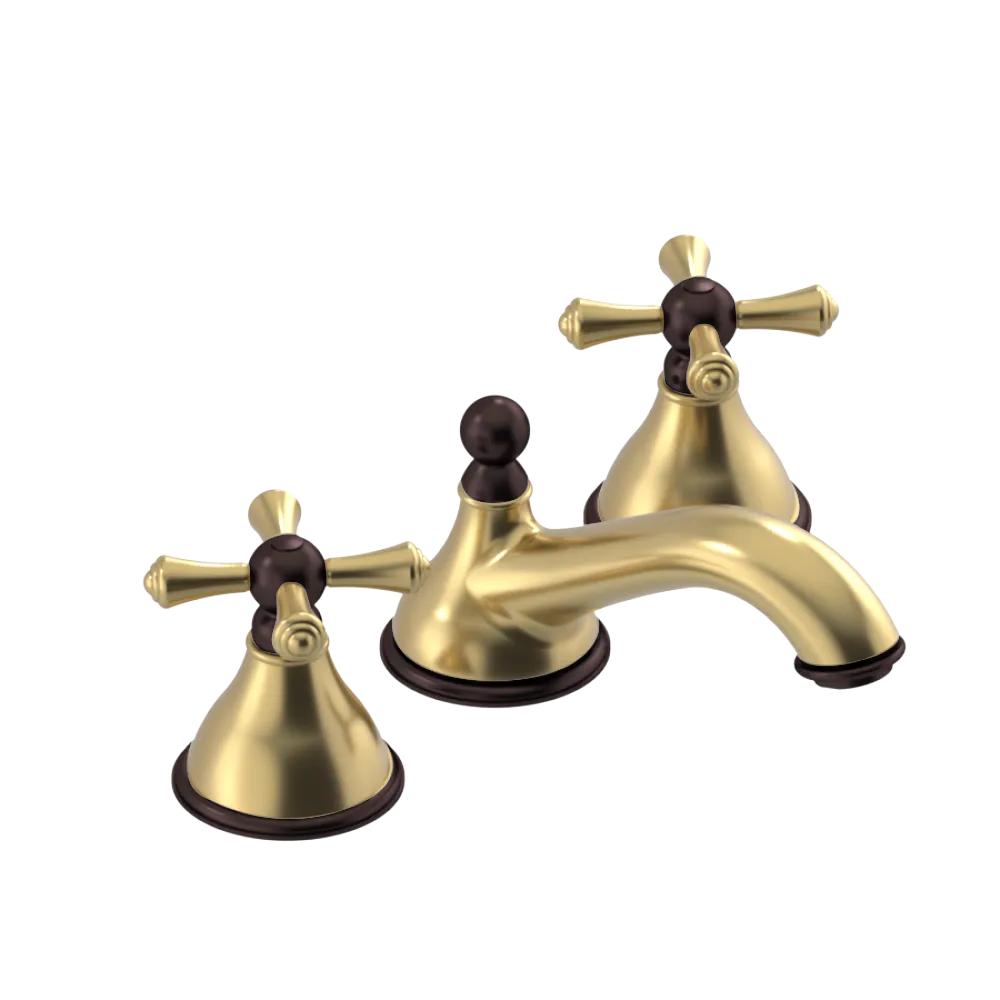 Rubinet Widespread Lav. Set. (less drain) Satin Gold