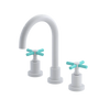Rubinet Widespread Lav. Set. (less drain) White