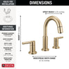 Delta Nicoli Two Handle Widespread Pull-Down Bathroom Faucet