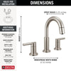 Delta Nicoli Two Handle Widespread Pull-Down Bathroom Faucet